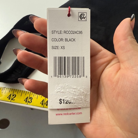 Red Carter Womens Cotton Open Side Coverup Slub Dress Coverup X-Small NWT Black - Picture 9 of 9